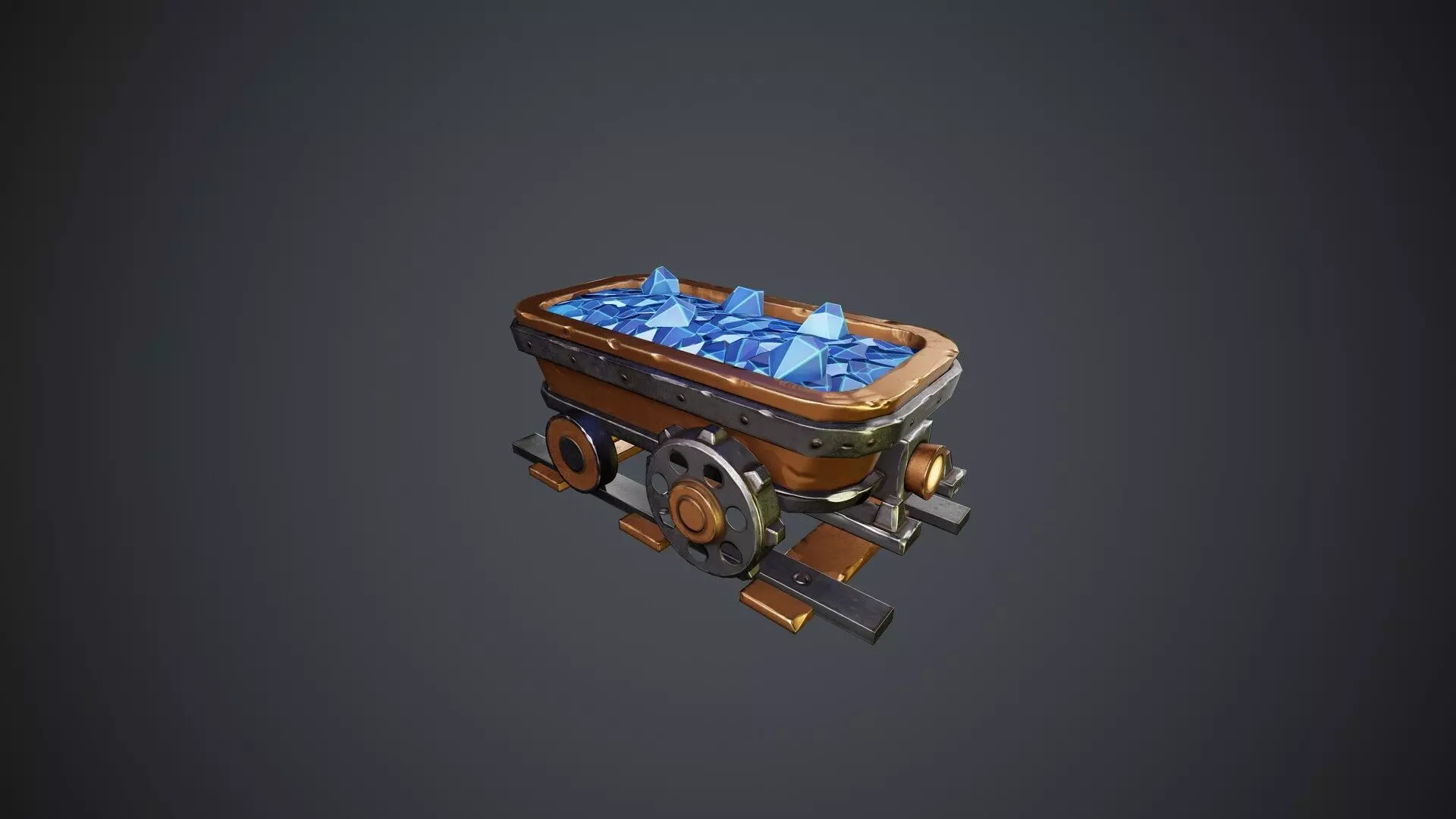 Stylish mining truck Low-poly 3D model_0