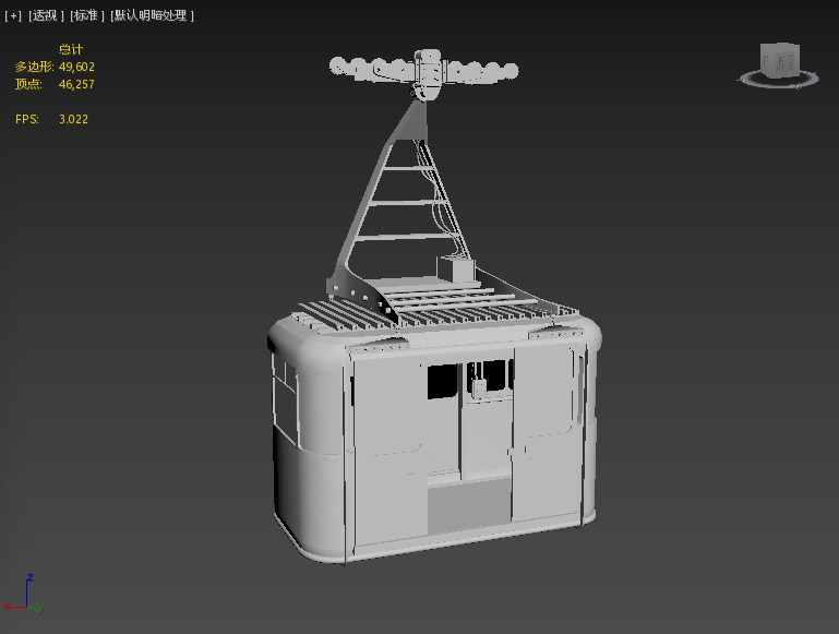 cable car Low-poly 3D model_2