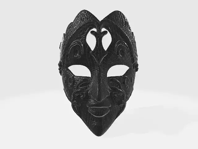 Exquisite Snake Skin Venetian Mask Low-poly 3D model