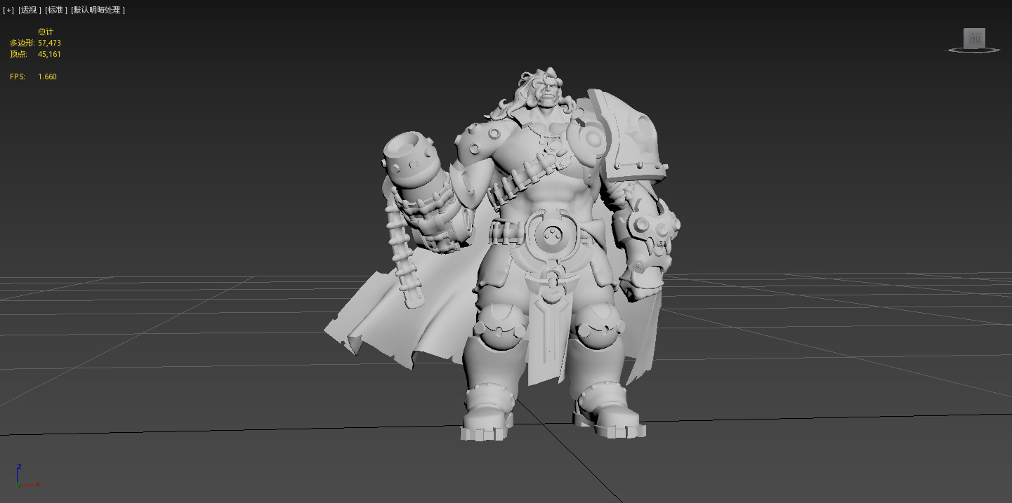 Cyber Captain Low-poly 3D model_1