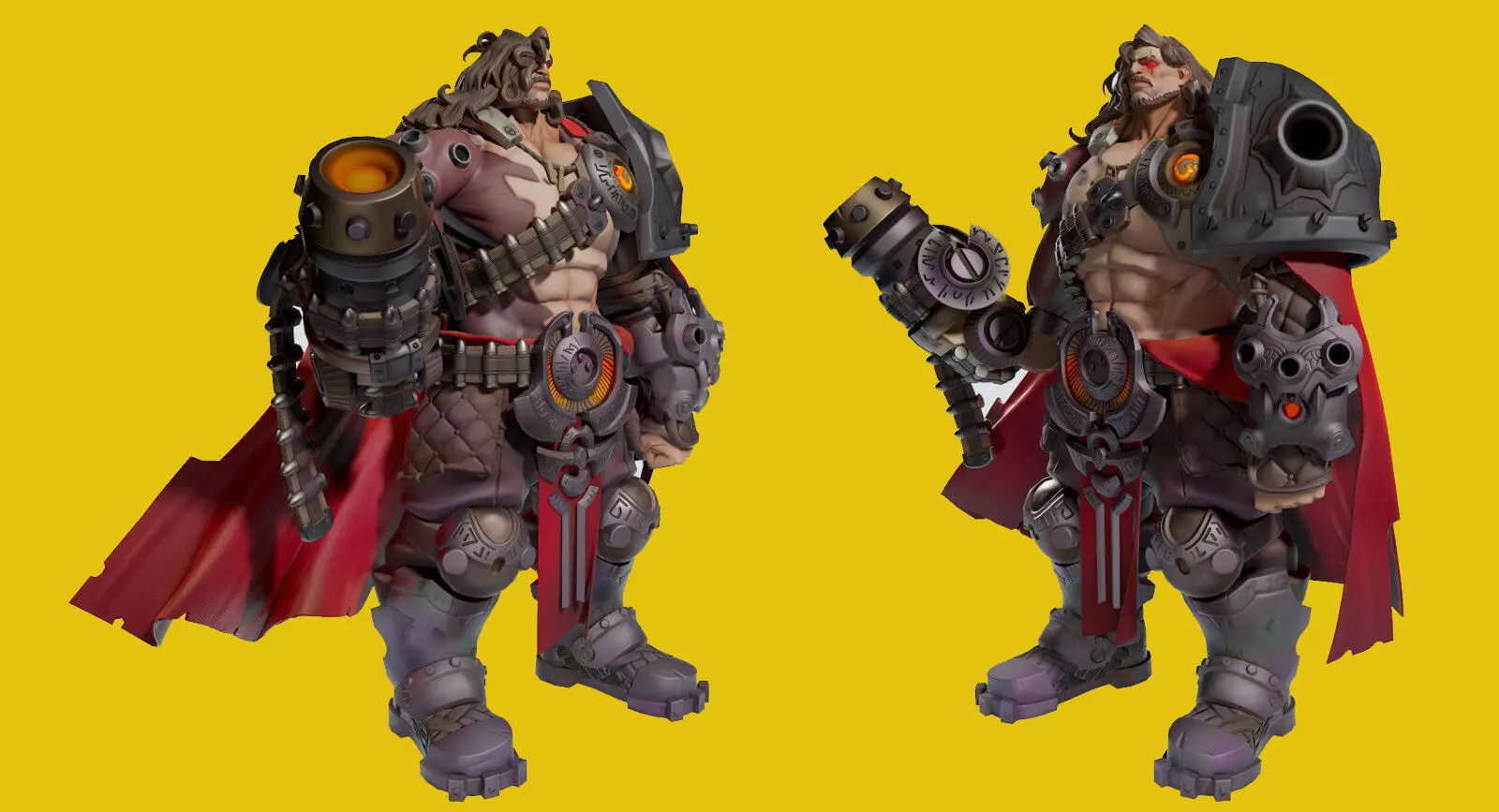 Cyber Captain Low-poly 3D model_0