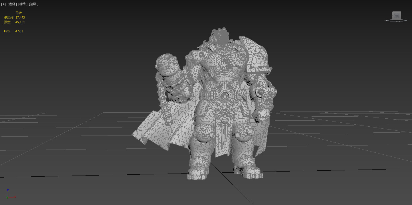 Cyber Captain Low-poly 3D model_2