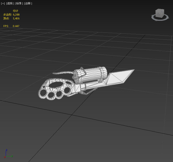 Cyber Next Generation Dagger Low-poly 3D model_1