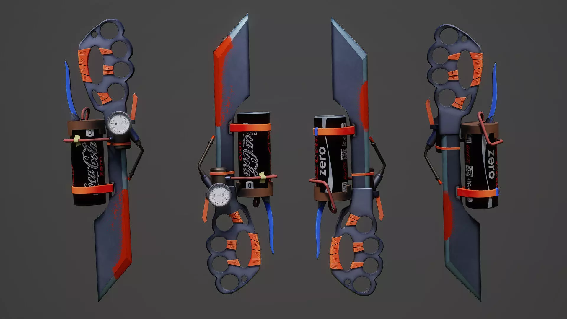 Cyber Next Generation Dagger Low-poly 3D model_0