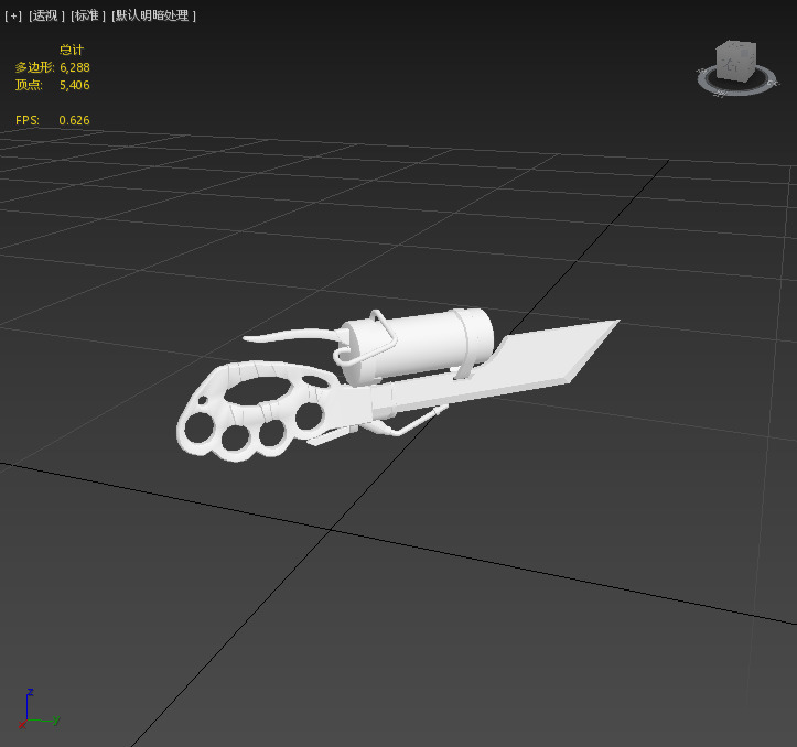 Cyber Next Generation Dagger Low-poly 3D model_2