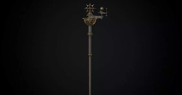 Cyberscepter Low-poly 3D model_0