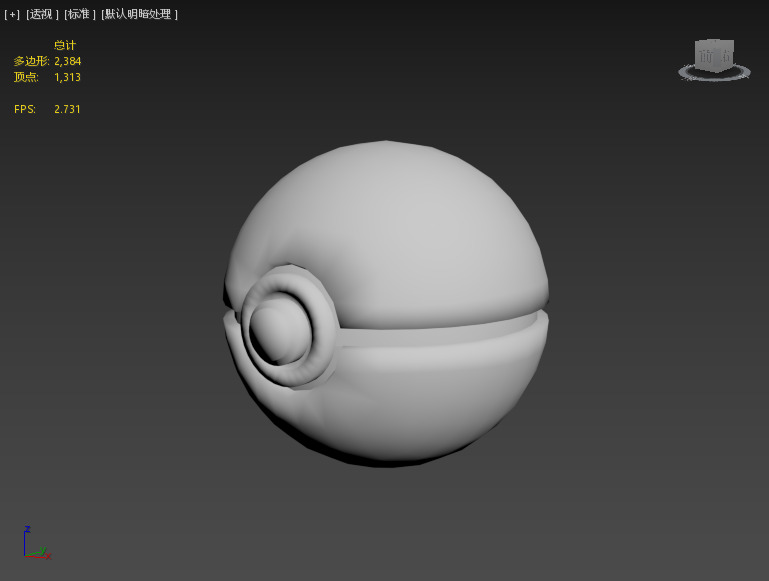 Pok  mon Ball Low-poly 3D model_1