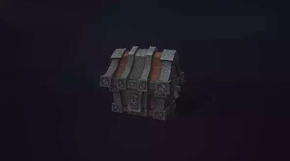 Hand drawn stylized treasure chest 