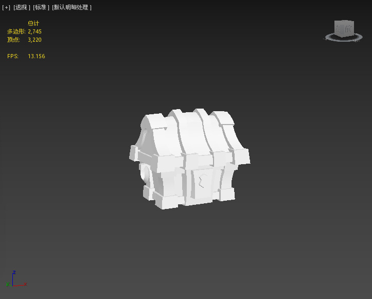 Hand drawn stylized treasure chest  Low-poly 3D model_1