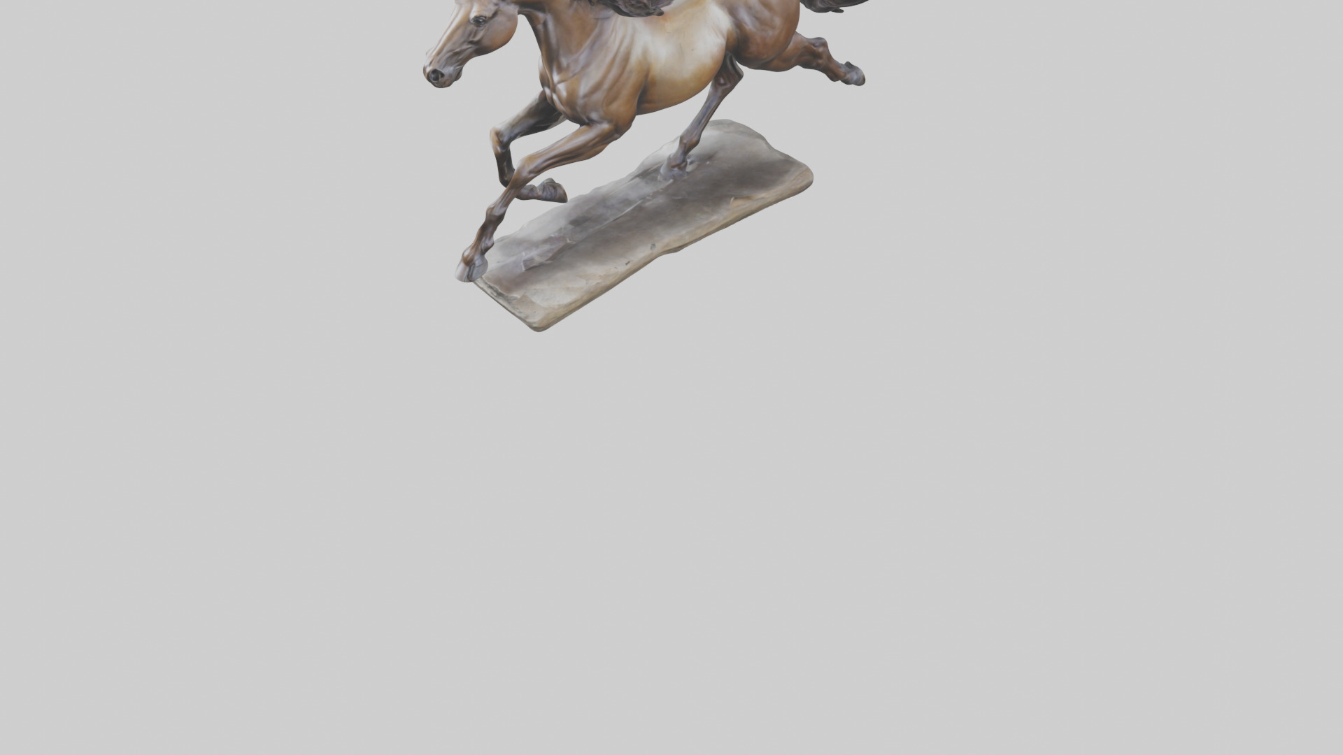 Sculpted Horse statue model 3D model_7