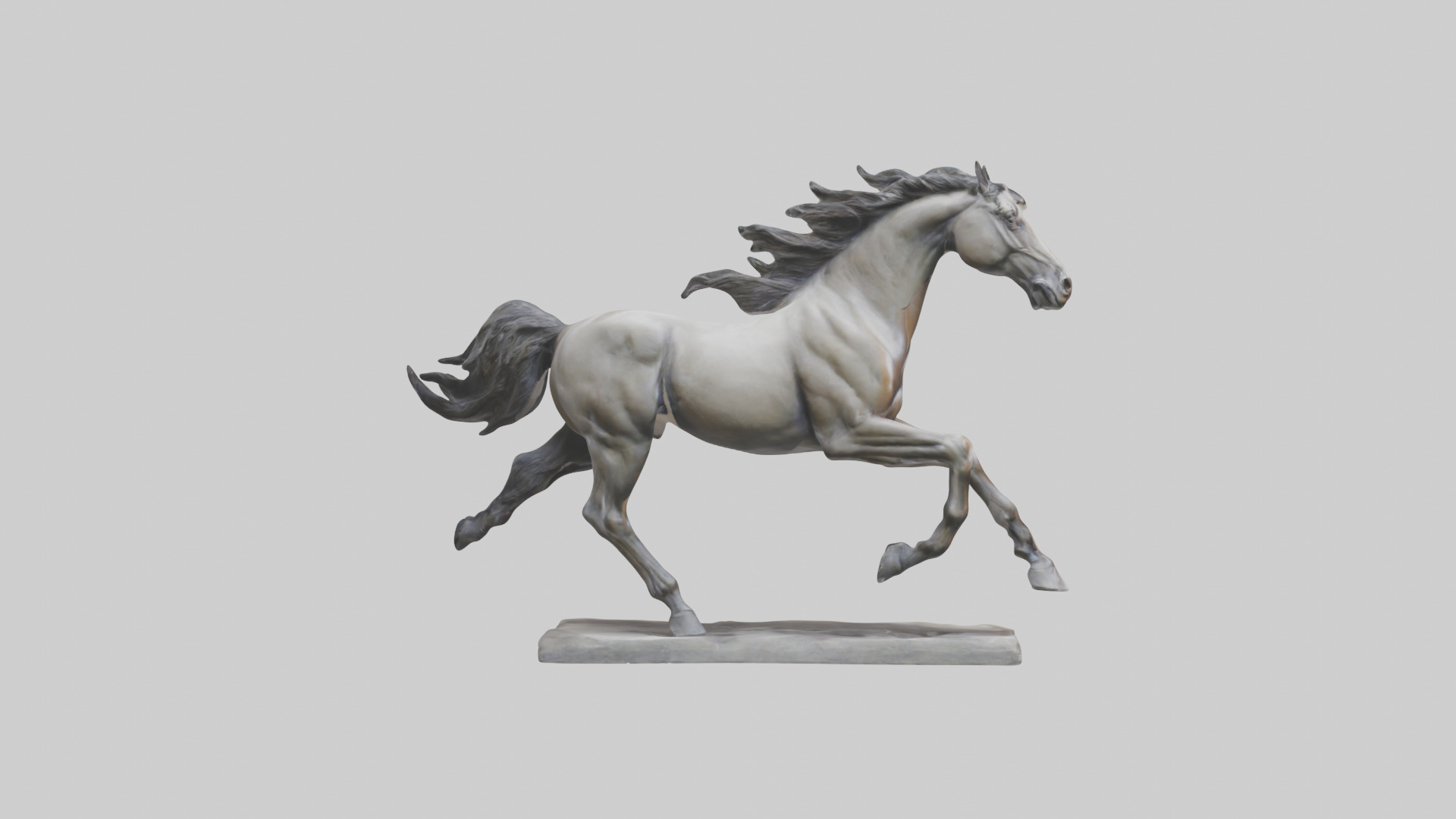 Sculpted Horse statue model 3D model_13