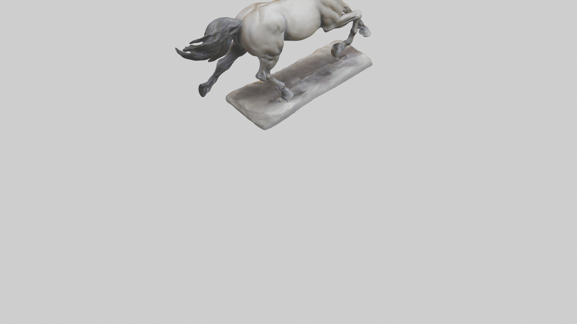 Sculpted Horse statue model 3D model_6