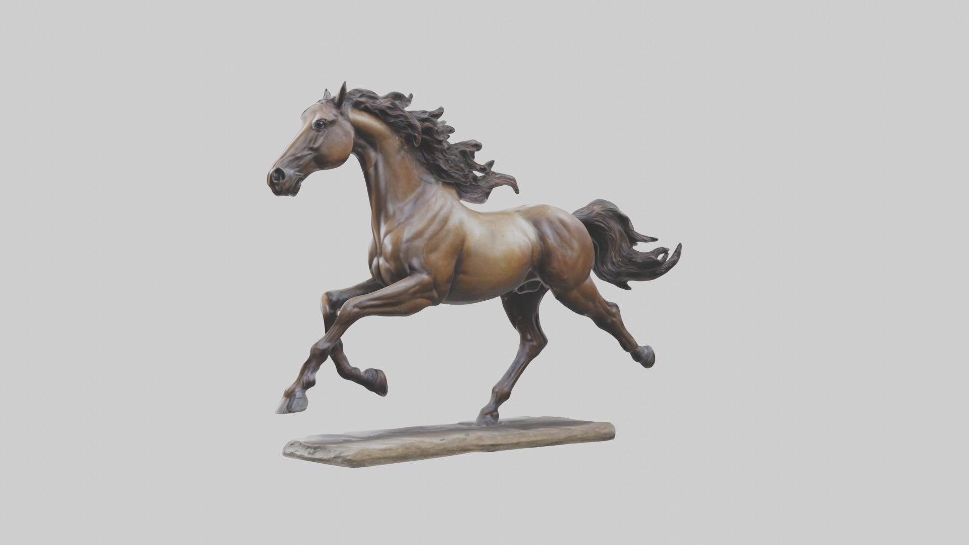 Sculpted Horse statue model 3D model_1
