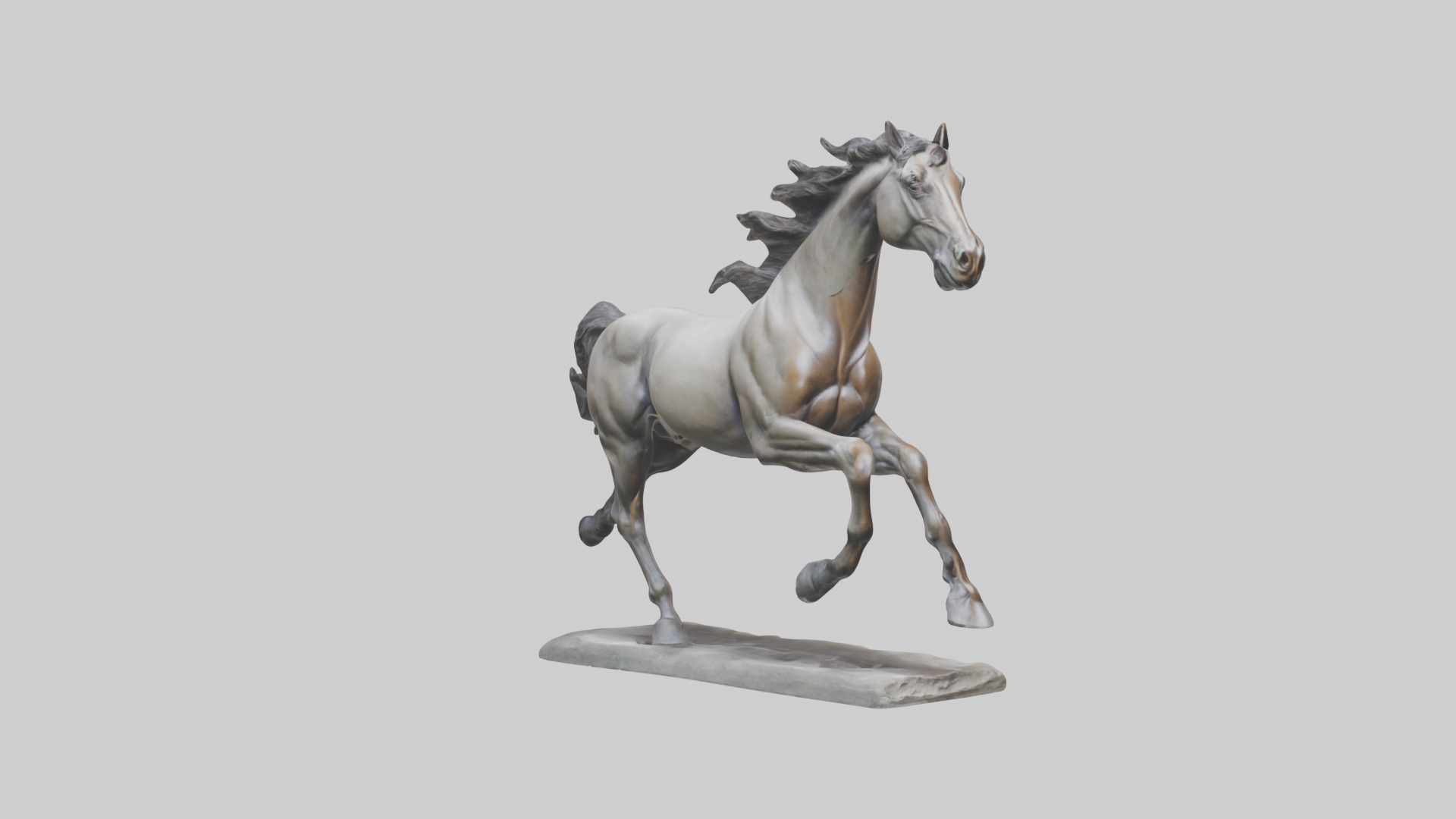 Sculpted Horse statue model 3D model_9