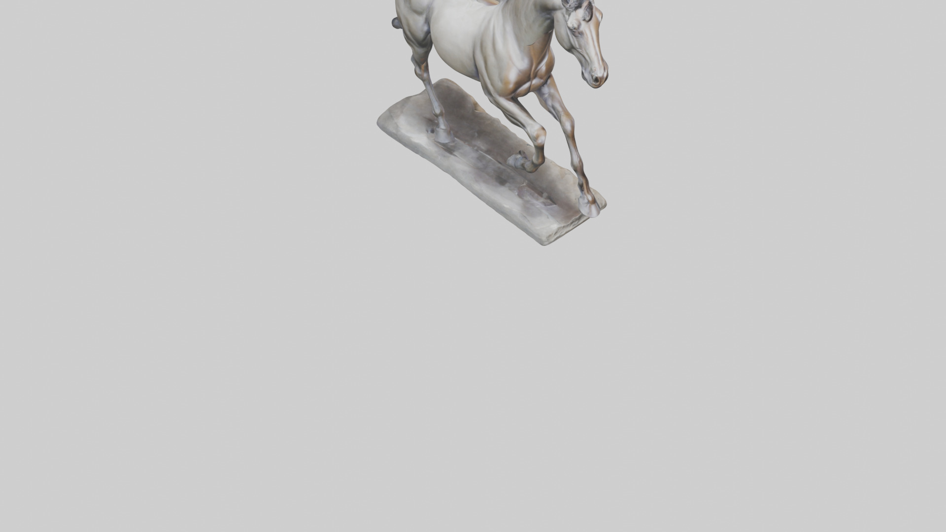 Sculpted Horse statue model 3D model_8