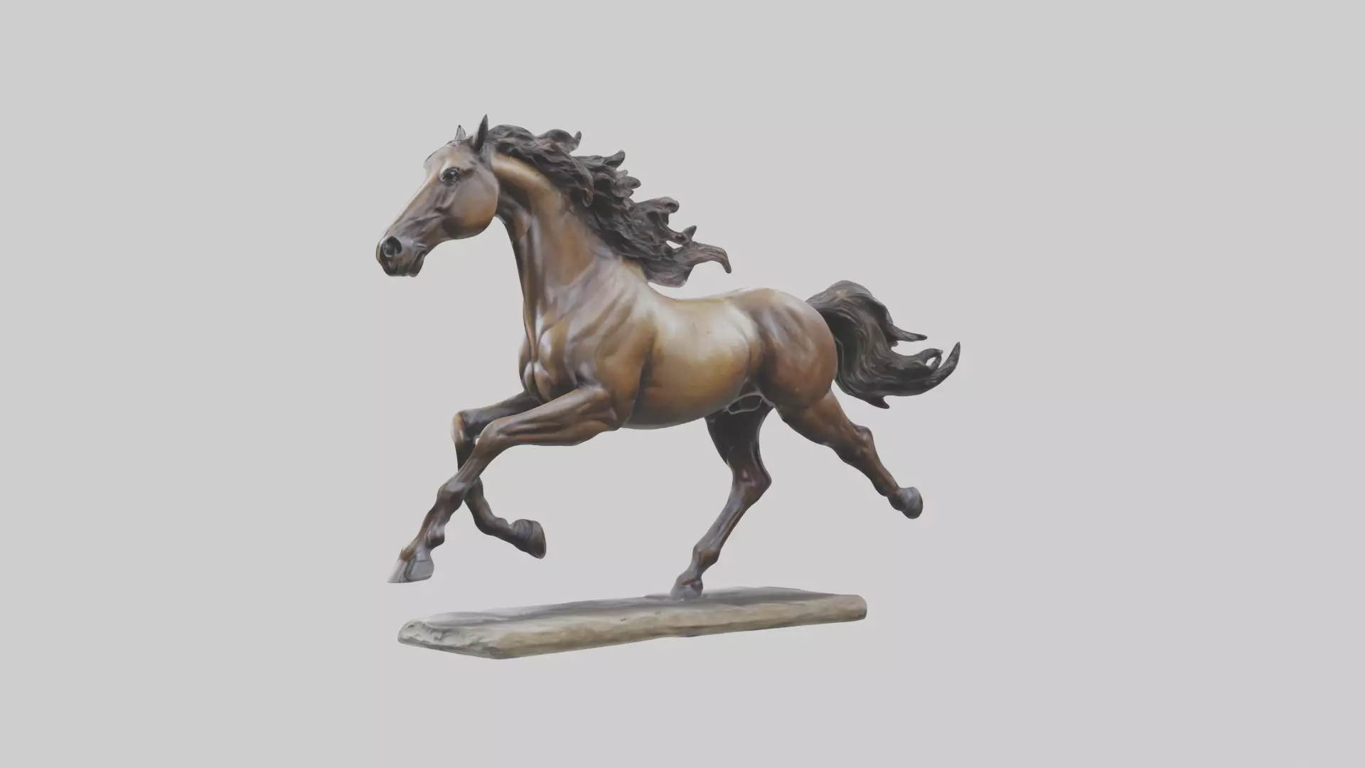 Sculpted Horse statue model 3D model_0
