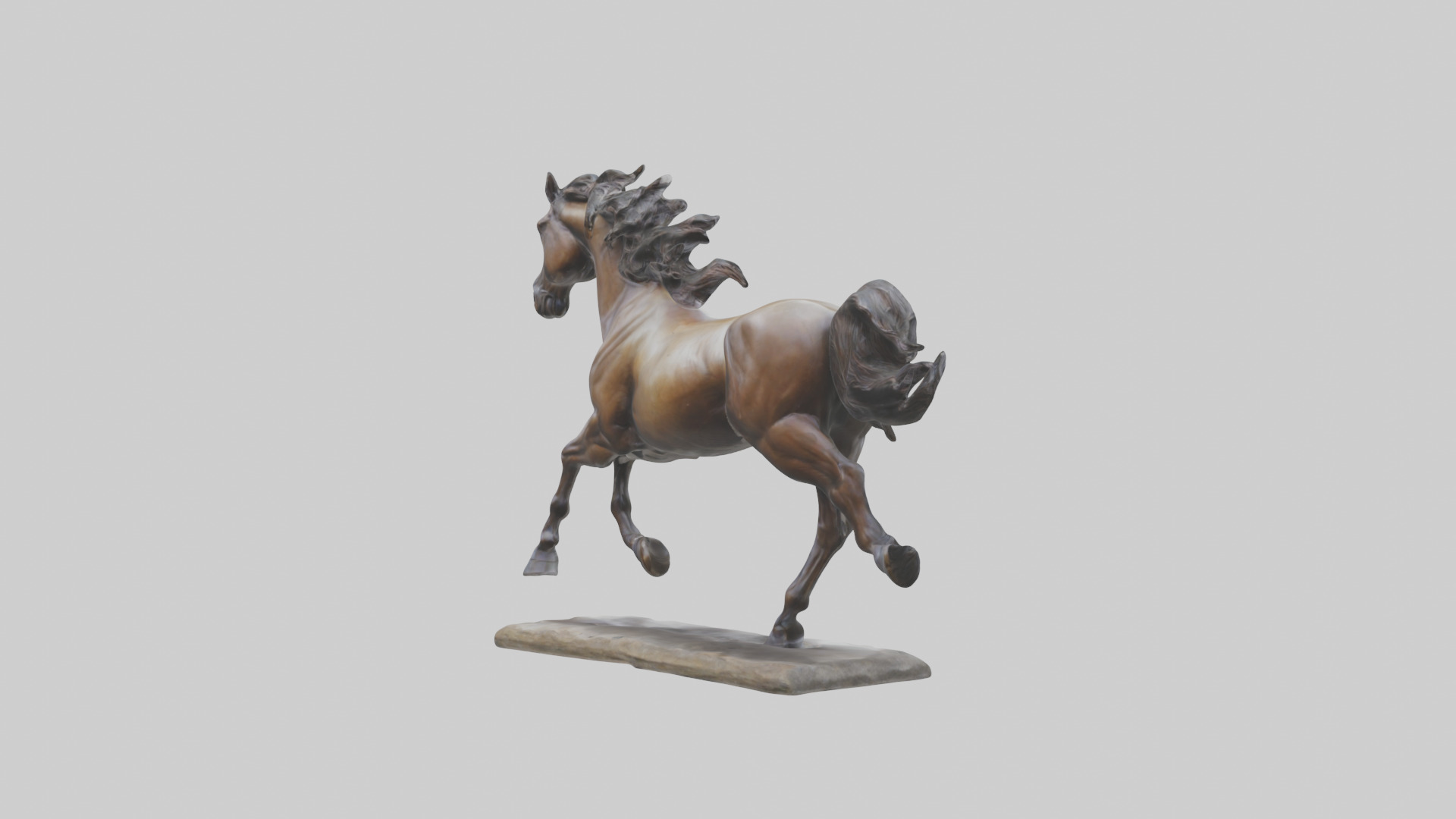Sculpted Horse statue model 3D model_3