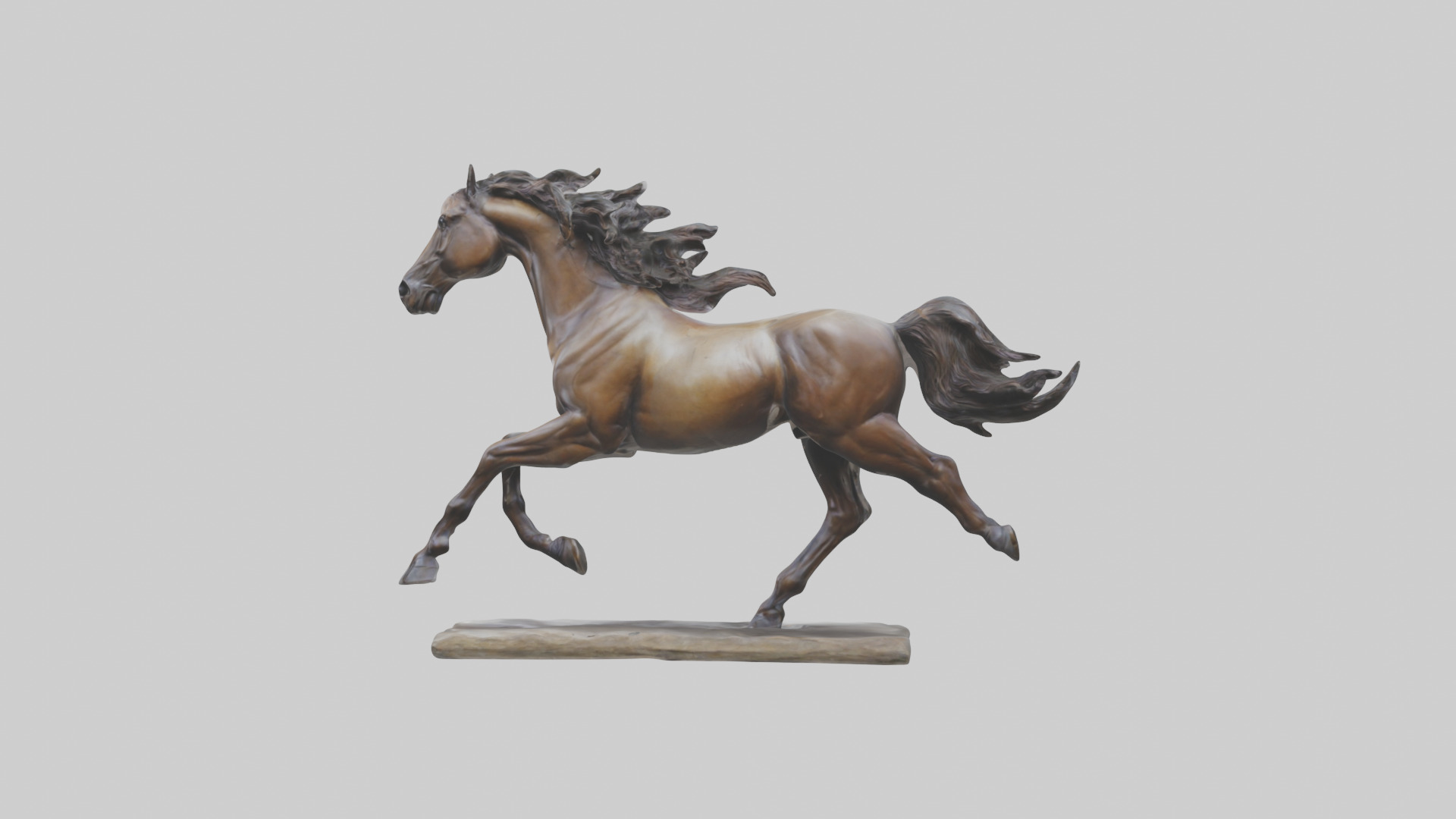 Sculpted Horse statue model 3D model_12