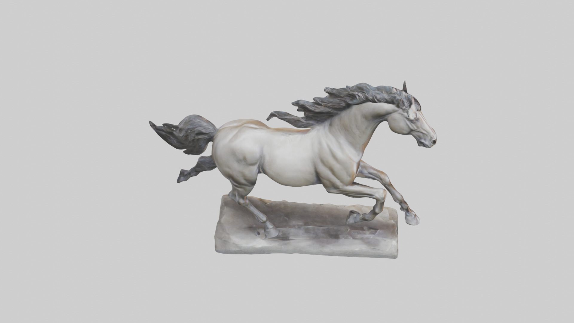 Sculpted Horse statue model 3D model_18