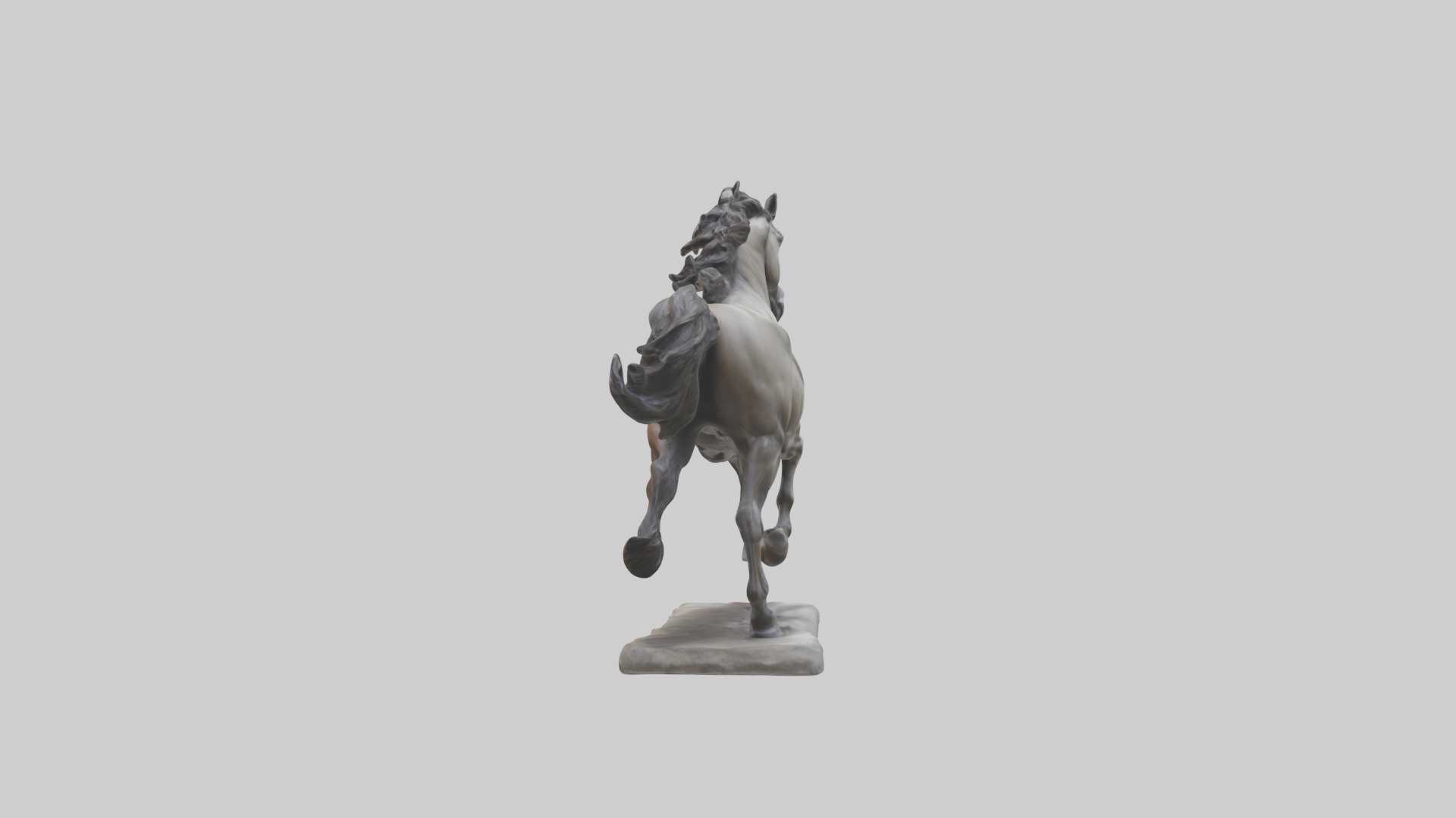 Sculpted Horse statue model 3D model_2