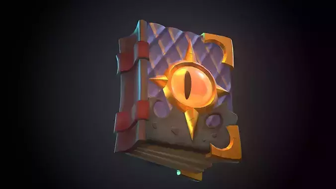 Hand drawn stylized magic book