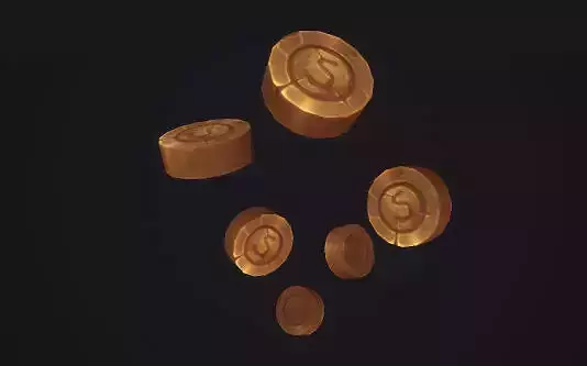 Hand drawn gold coins