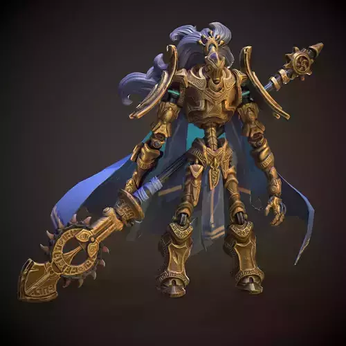 The Pharaoh Mage of the Interstellar Divine Clan Low-poly 3D model