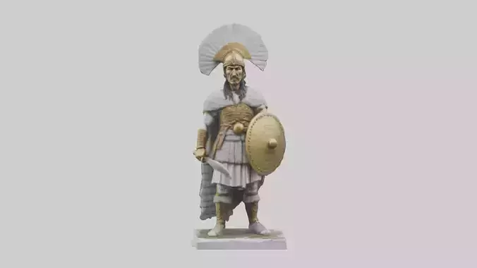 Scythian warrior statue model