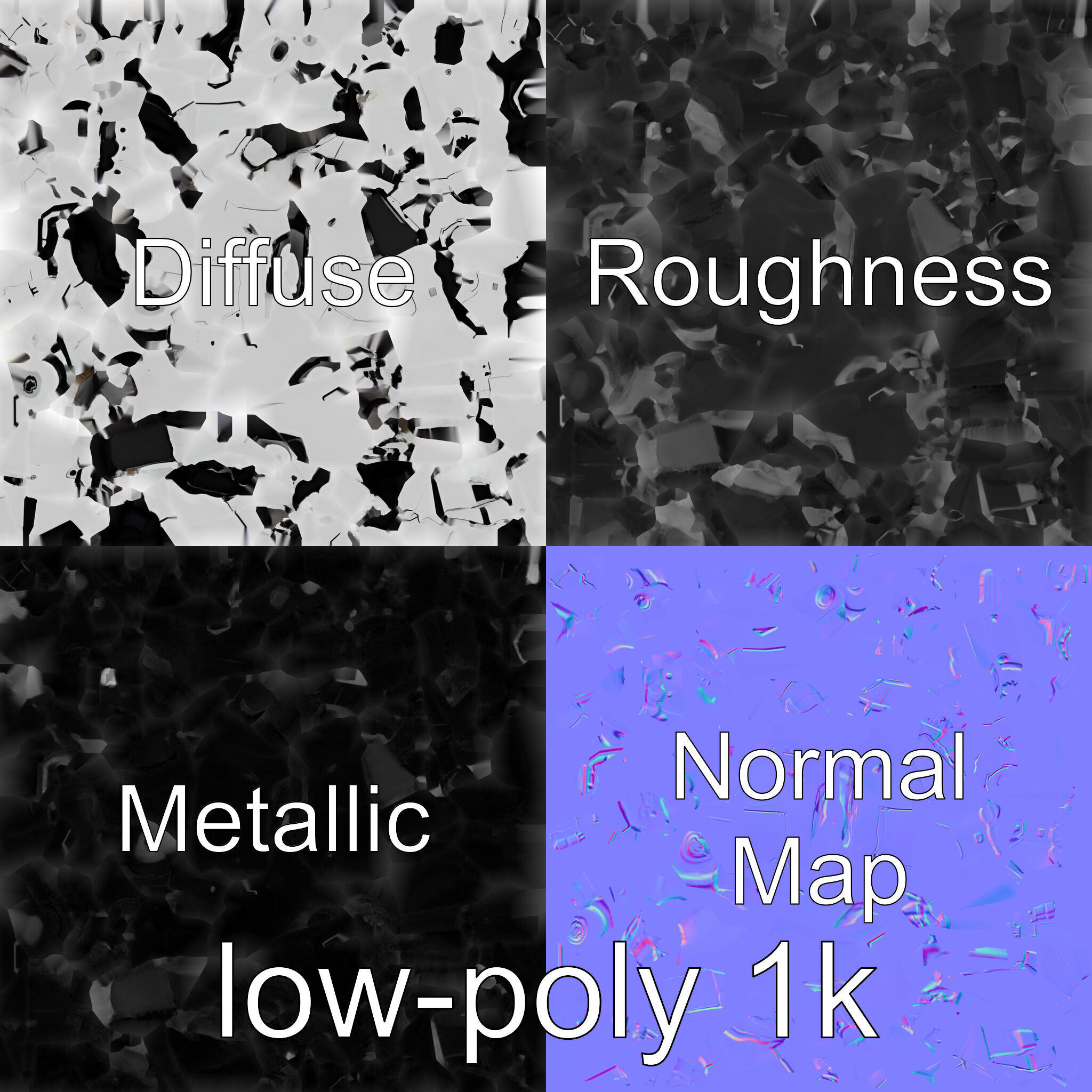 Humanoid Robot Conceptual Design Low-poly 3D model_4