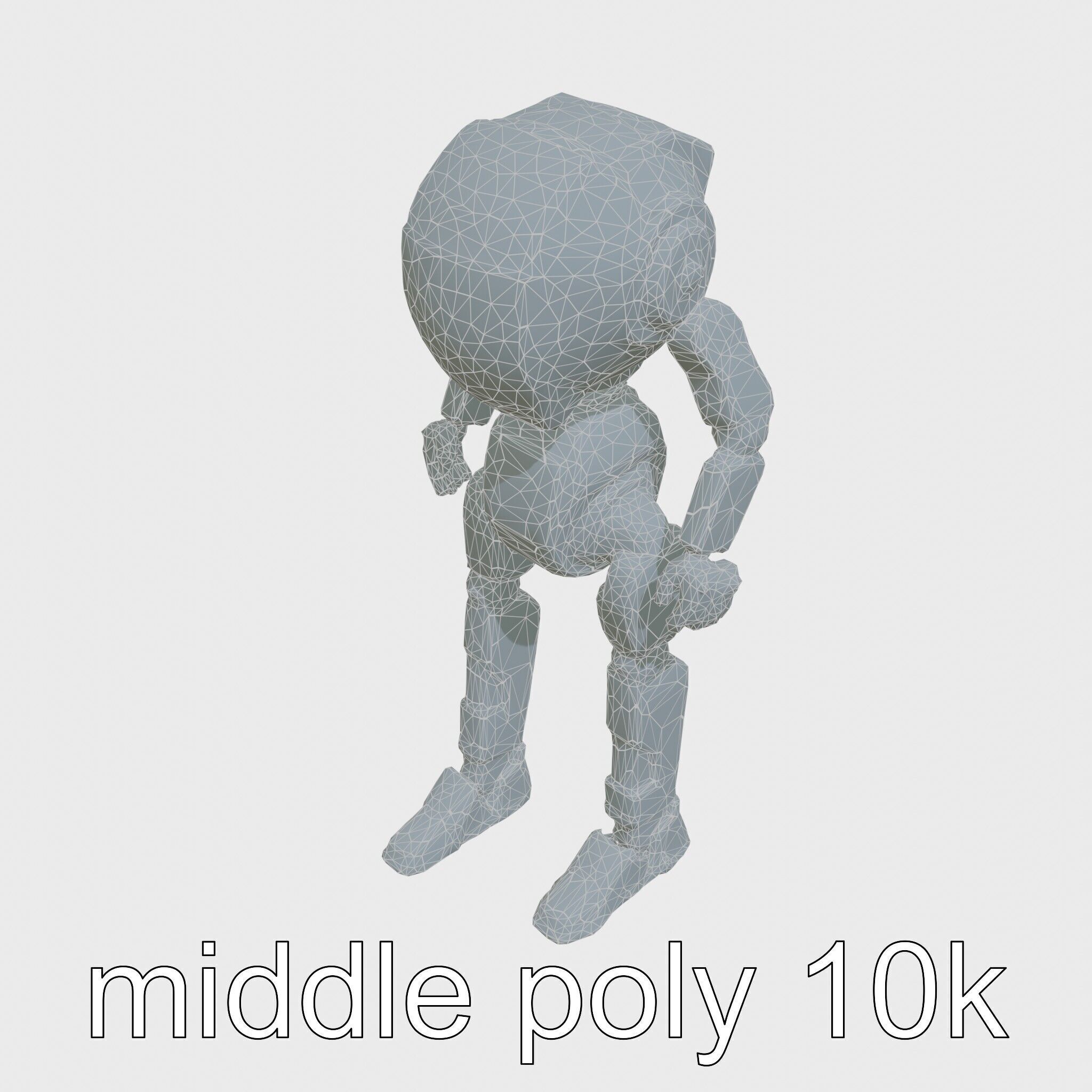 Humanoid Robot Conceptual Design Low-poly 3D model_28