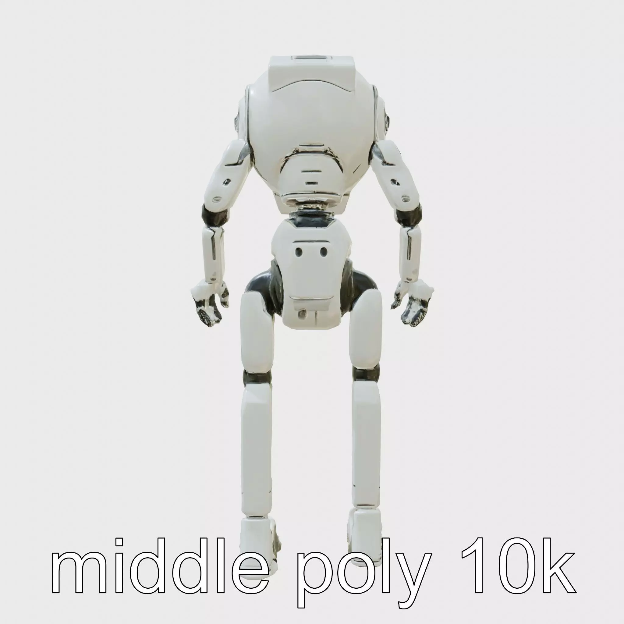 Humanoid Robot Conceptual Design Low-poly 3D model_0