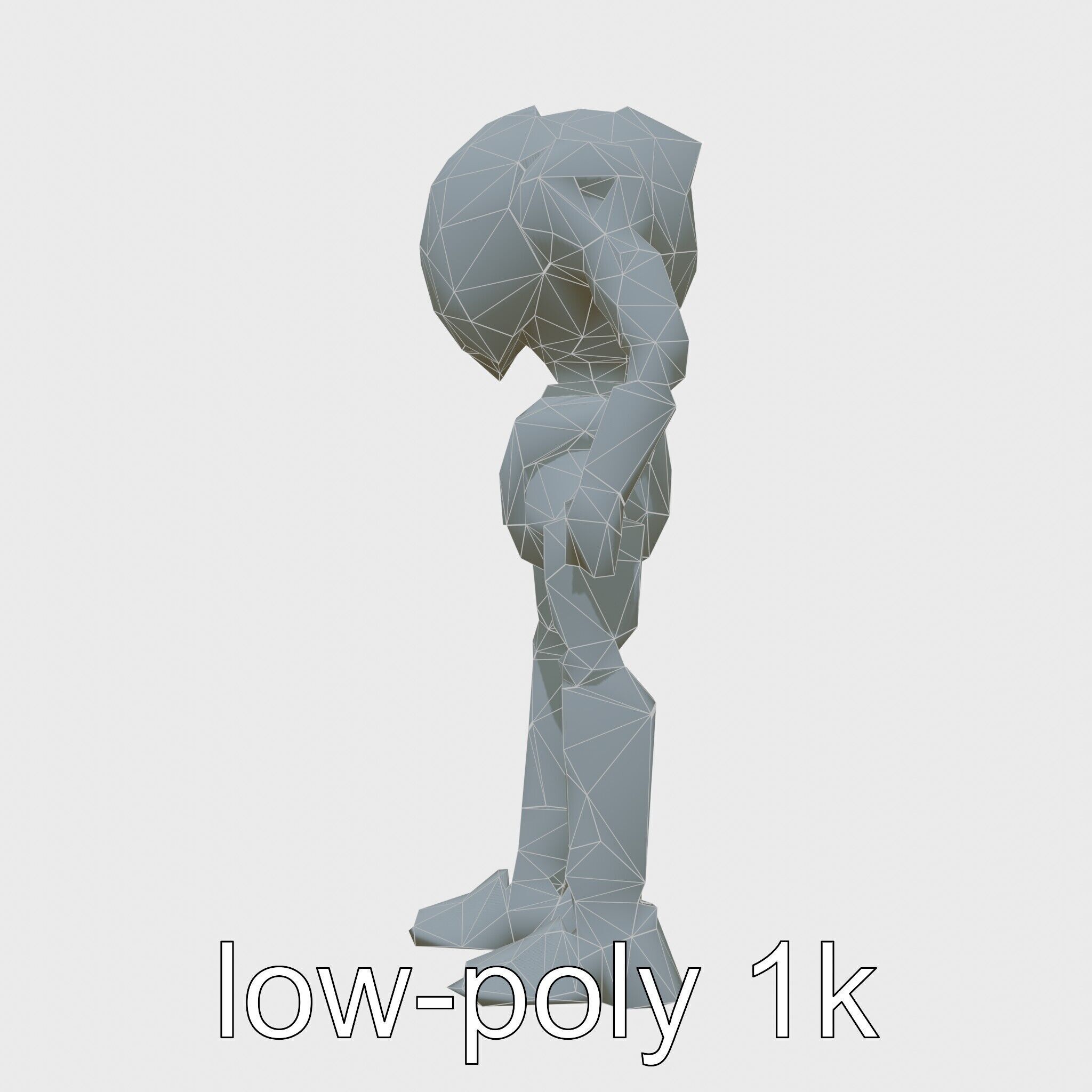 Humanoid Robot Conceptual Design Low-poly 3D model_16