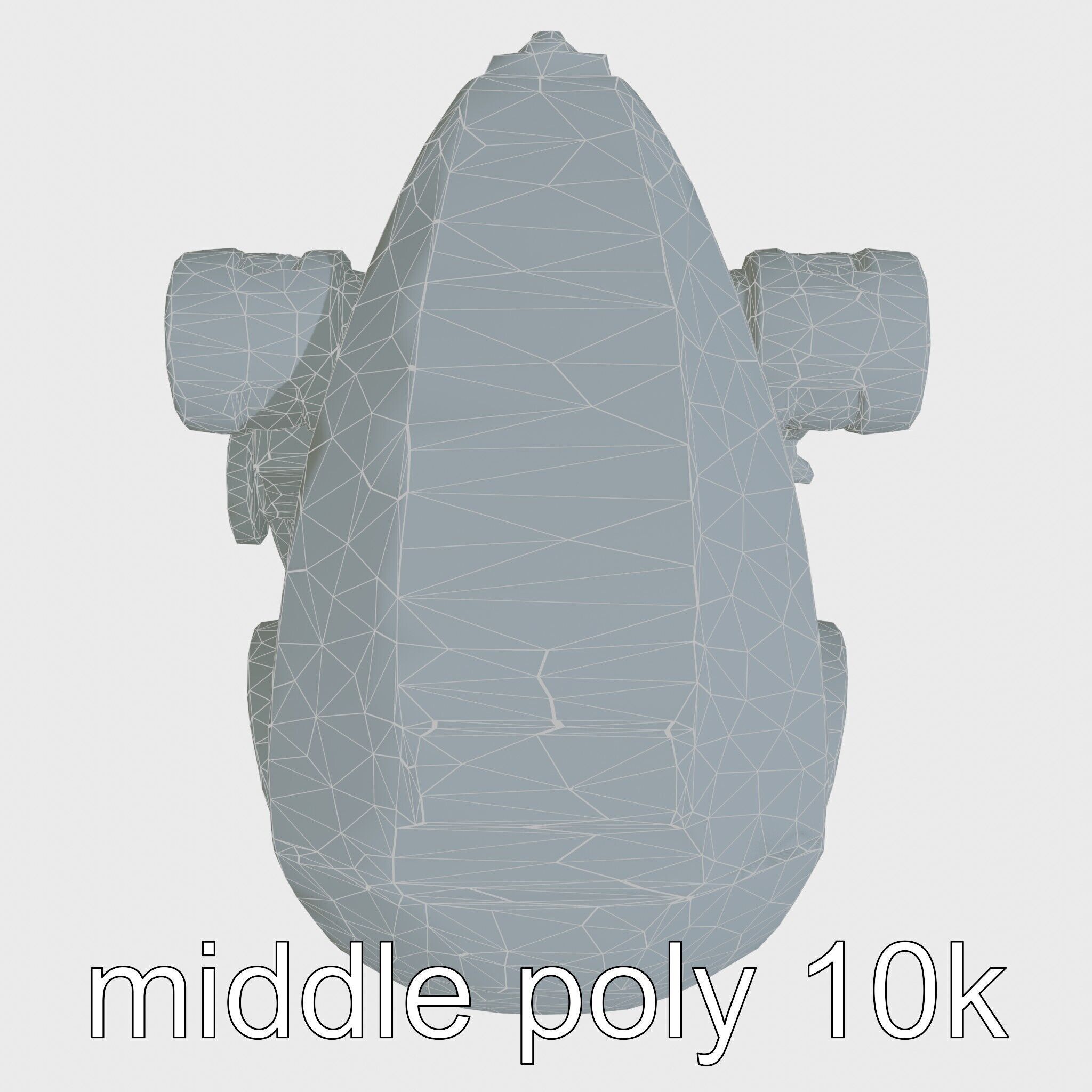 Futuristic Humanoid Robot with Green Glowing Eye Low-poly 3D model_28