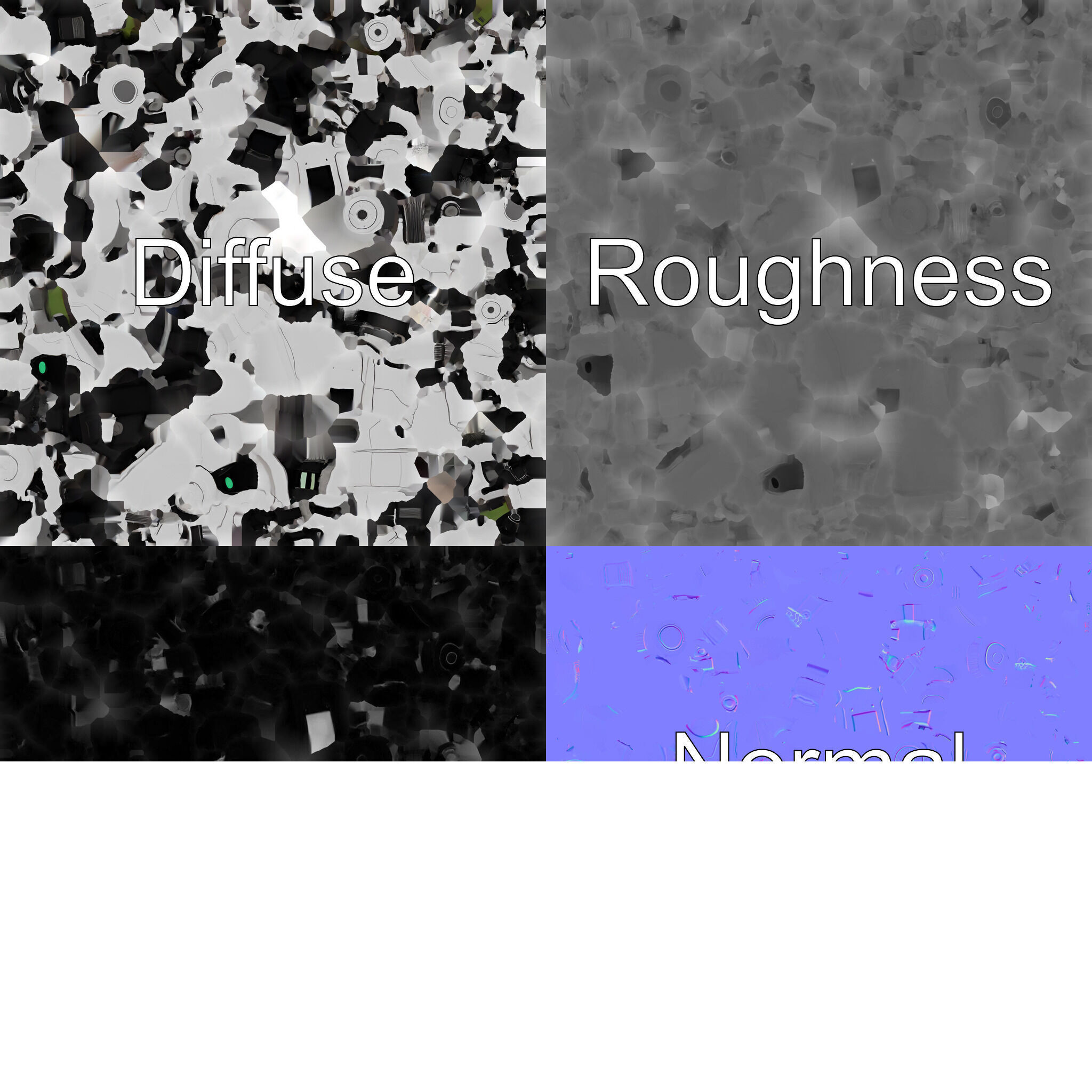 Futuristic Humanoid Robot with Green Glowing Eye Low-poly 3D model_31