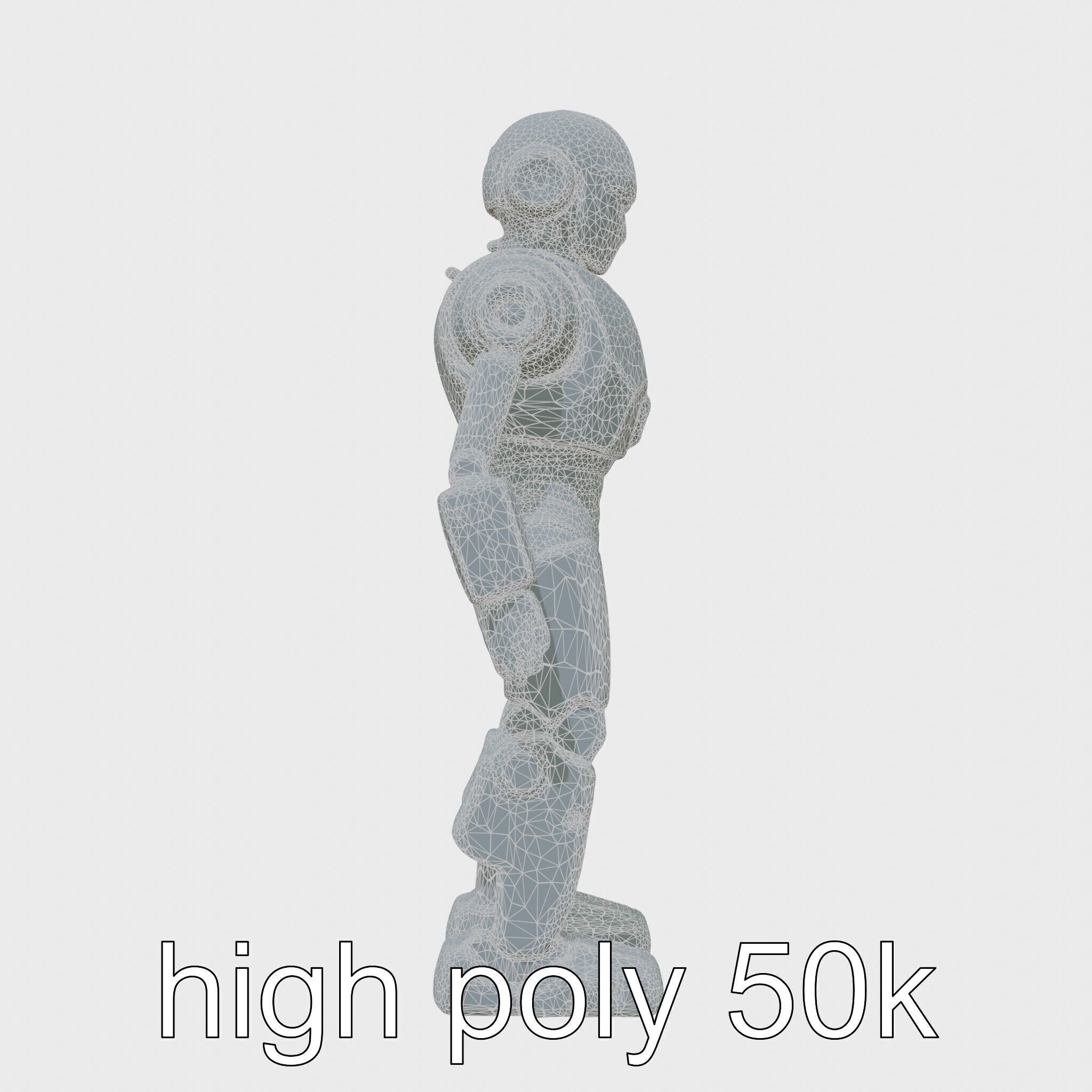Advanced Humanoid Robot Model for Sci-Fi Projects Low-poly 3D model_8
