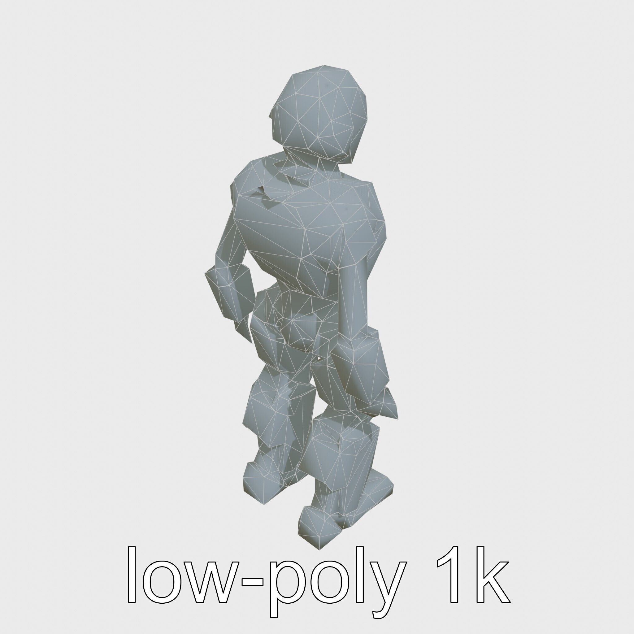 Advanced Humanoid Robot Model for Sci-Fi Projects Low-poly 3D model_32