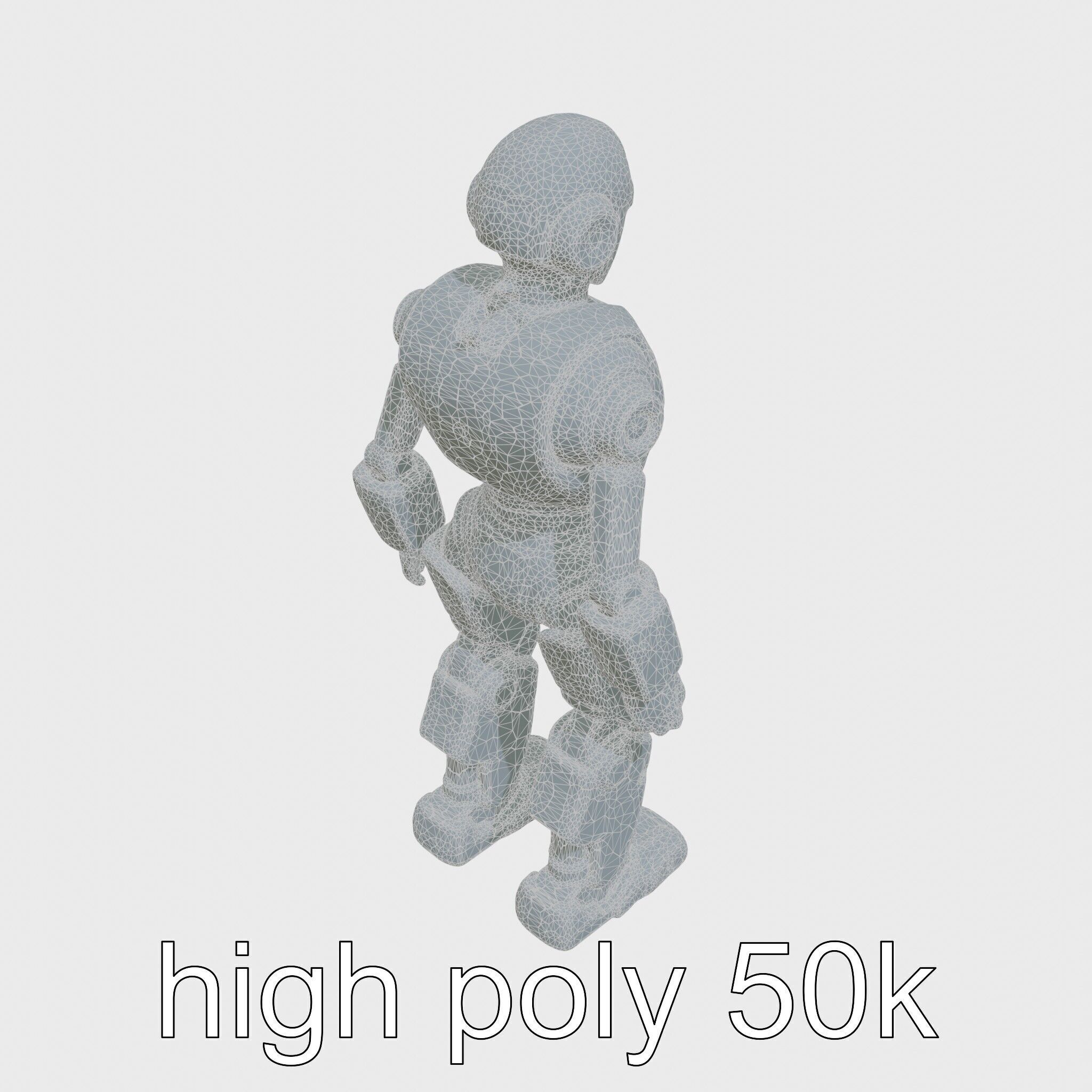 Advanced Humanoid Robot Model for Sci-Fi Projects Low-poly 3D model_33