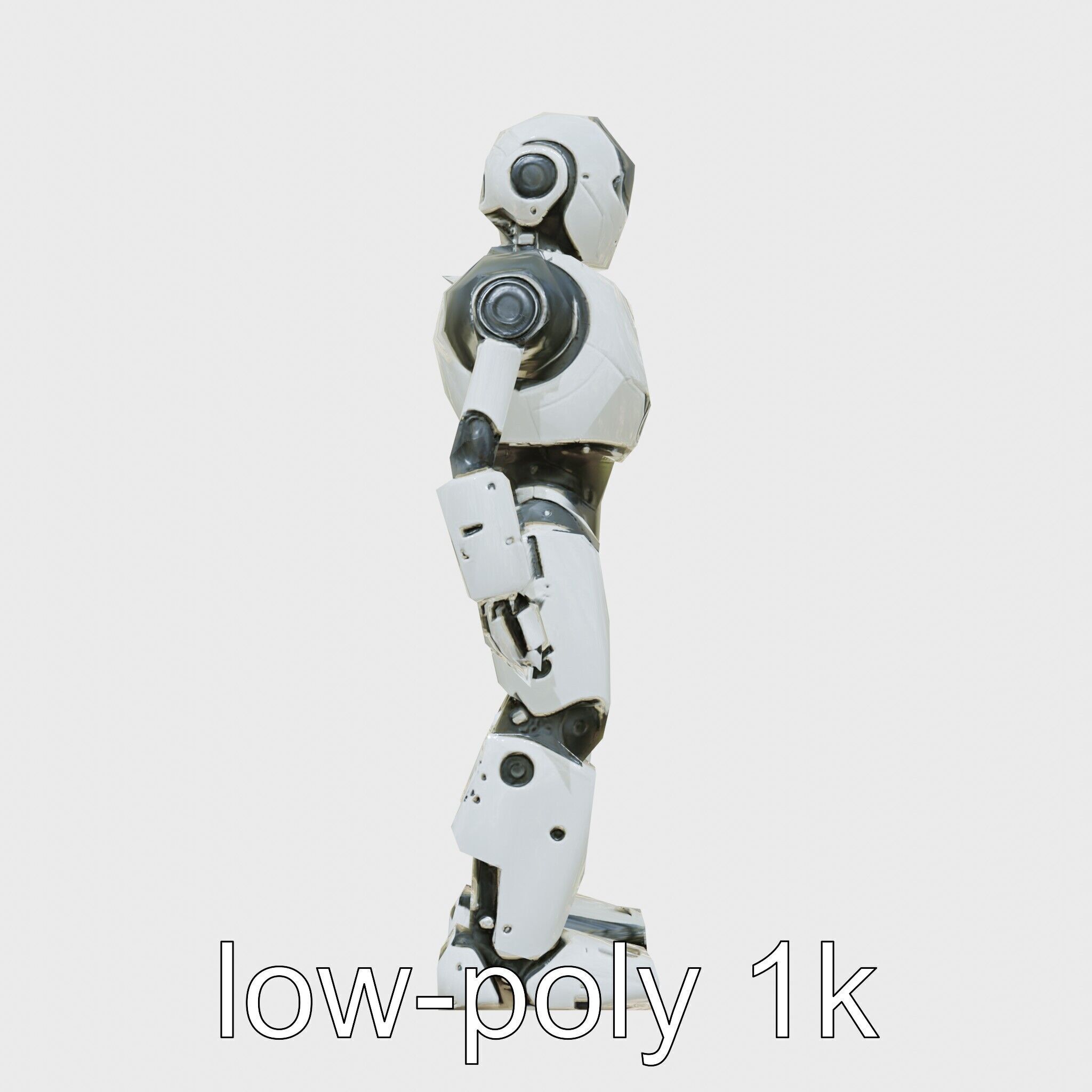 Advanced Humanoid Robot Model for Sci-Fi Projects Low-poly 3D model_21