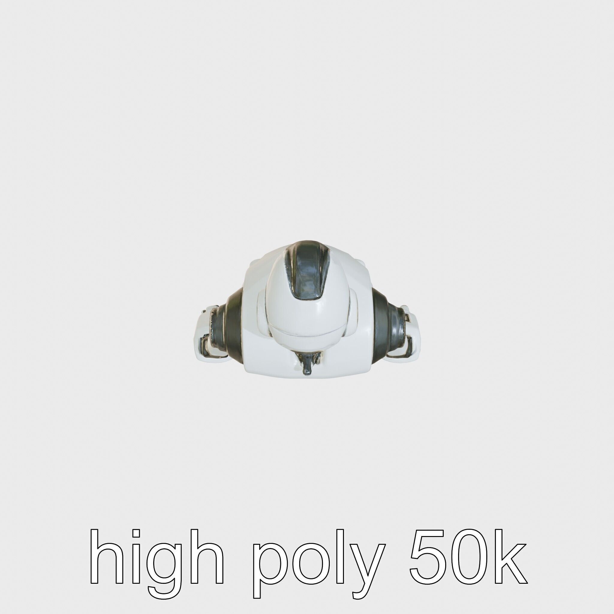 Advanced Humanoid Robot Model for Sci-Fi Projects Low-poly 3D model_11