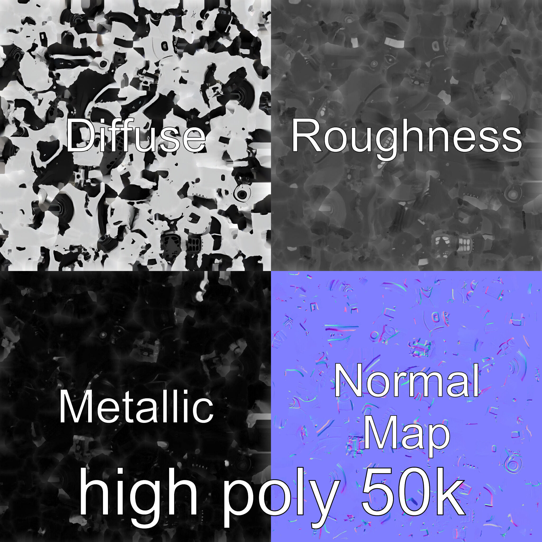 Advanced Humanoid Robot Model for Sci-Fi Projects Low-poly 3D model_19