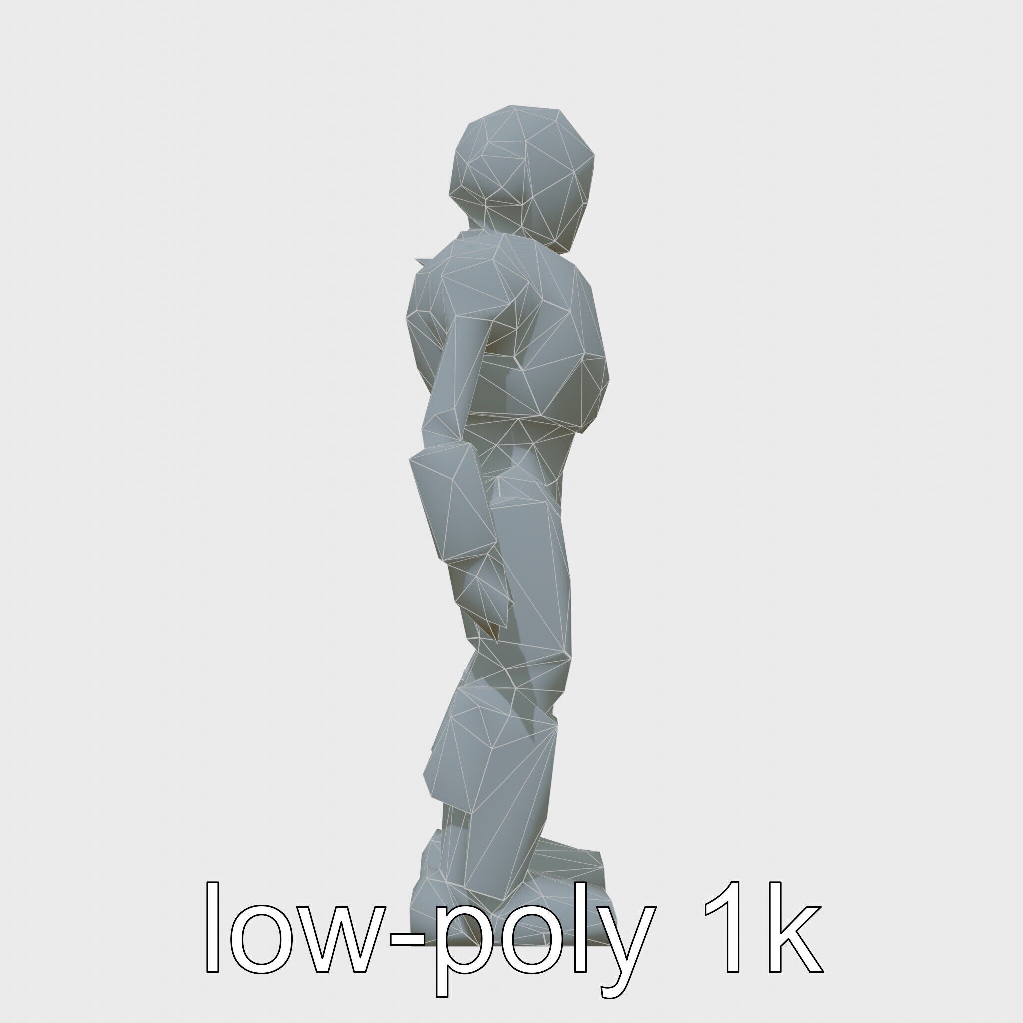 Advanced Humanoid Robot Model for Sci-Fi Projects Low-poly 3D model_28