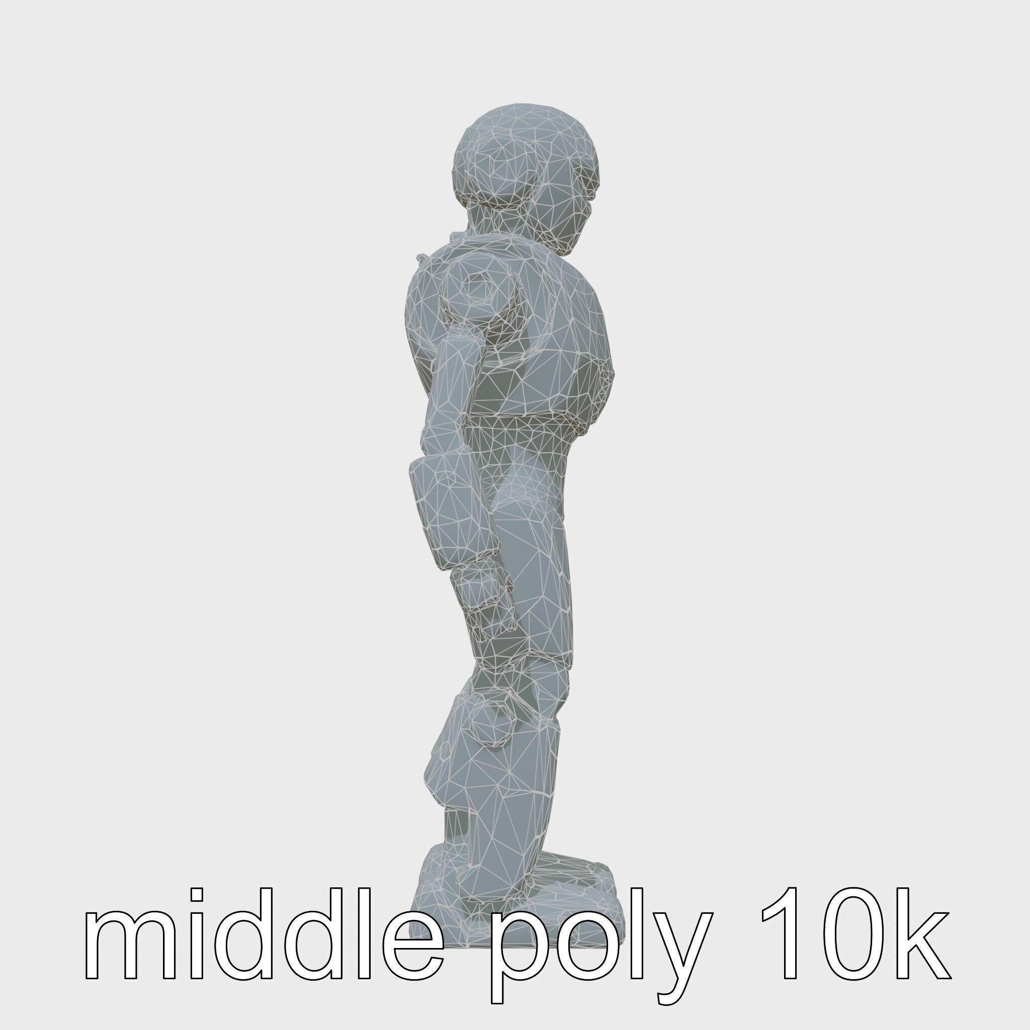 Advanced Humanoid Robot Model for Sci-Fi Projects Low-poly 3D model_25