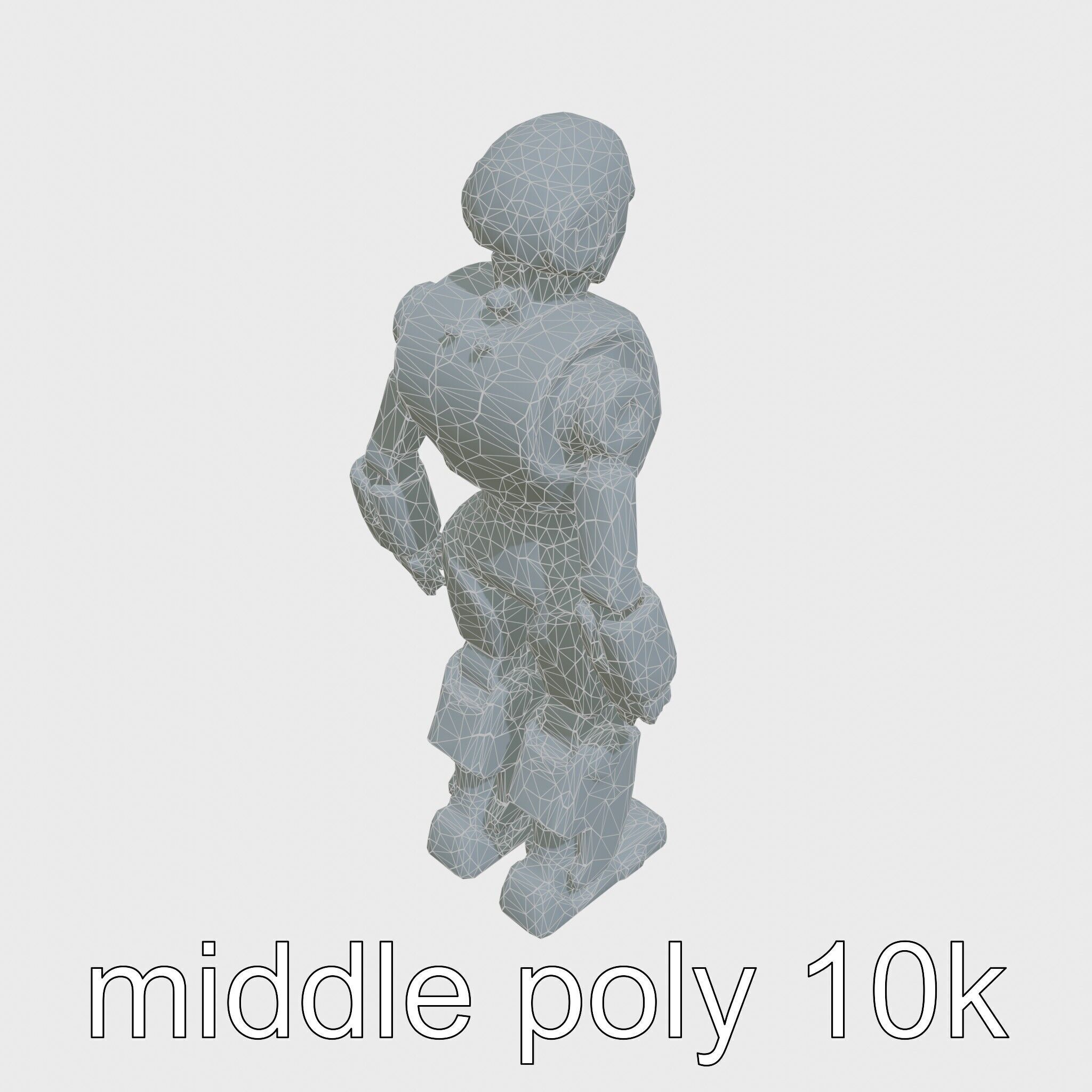 Advanced Humanoid Robot Model for Sci-Fi Projects Low-poly 3D model_20