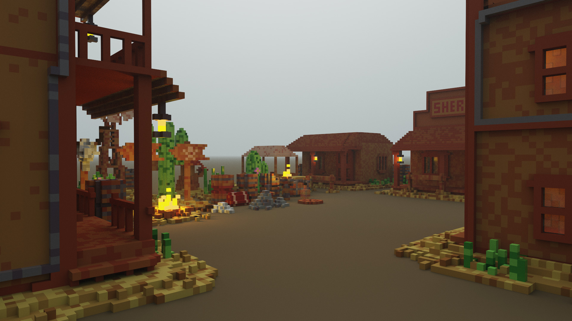 Wild West Outdoors Theme 3D Voxel Models Bundle Low-poly models Low-poly 3D model_7