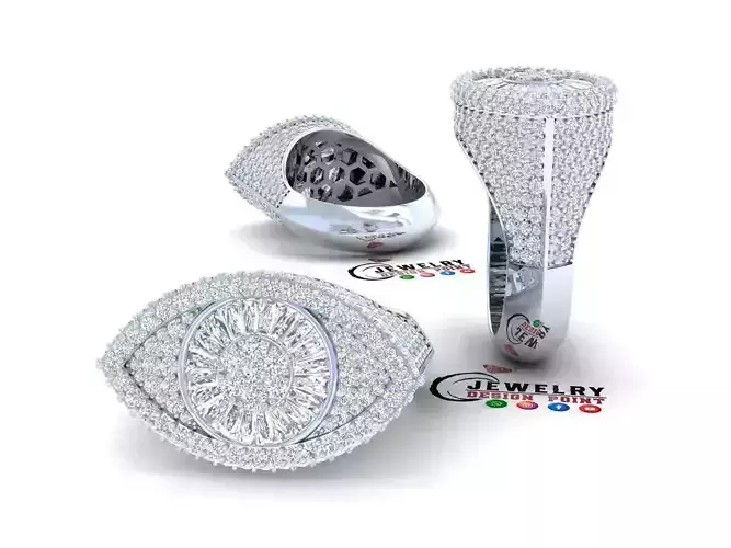 Custom Devil Eye Diamond Ring - Evil Eye Ring