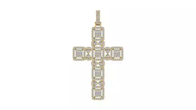 Description Elegant Cross Hip Hop Pendant