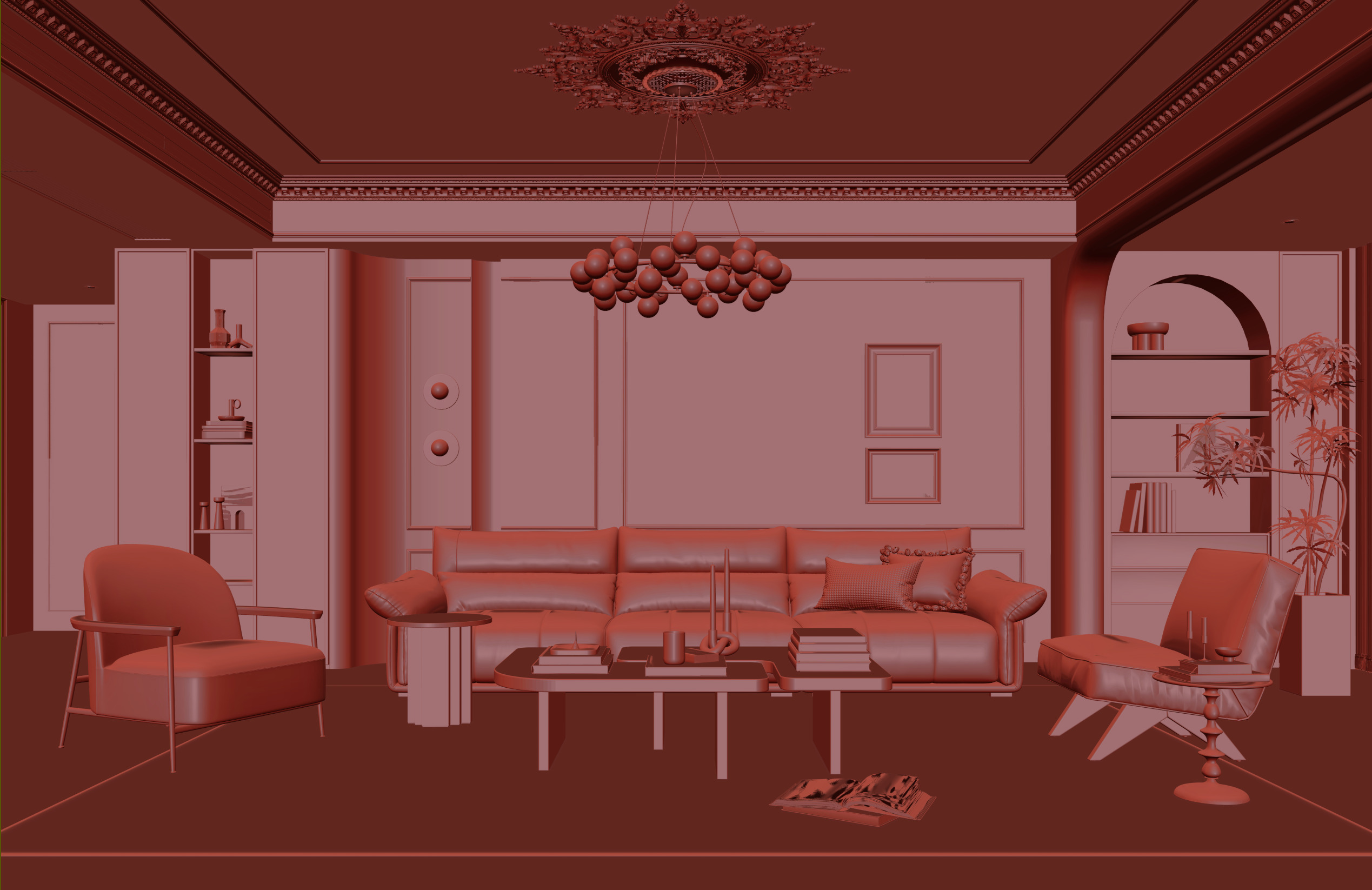 Apartment interior scenes         3D model_1