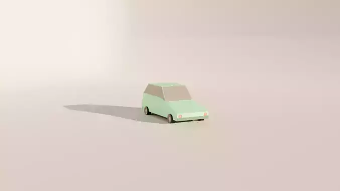 Low Poly Simple Car - Game Ready