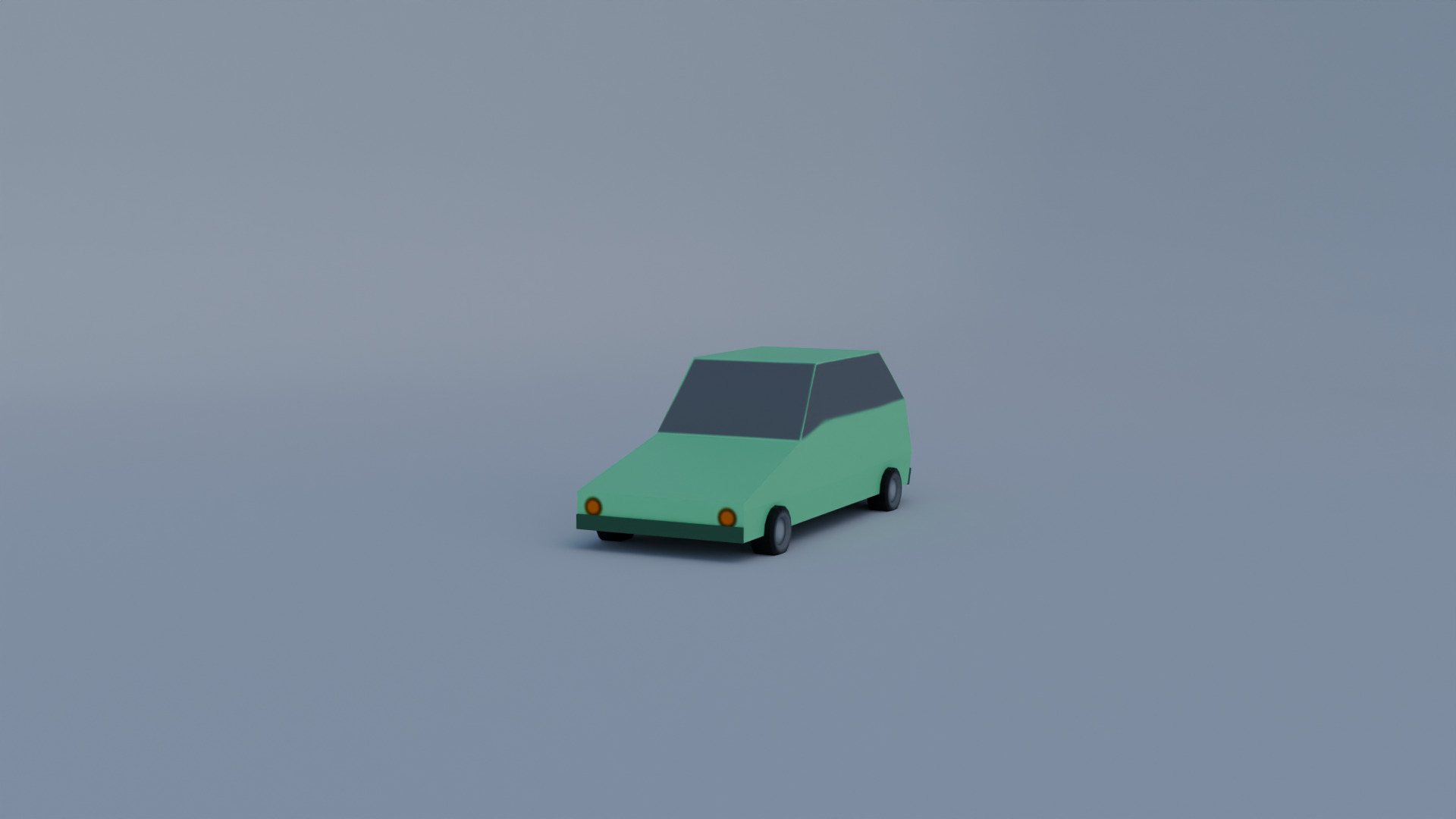 Low Poly Simple Car - Game Ready 3D model_3