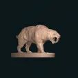 Sabre tooth tiger smilodon standing stl 3D print model_1